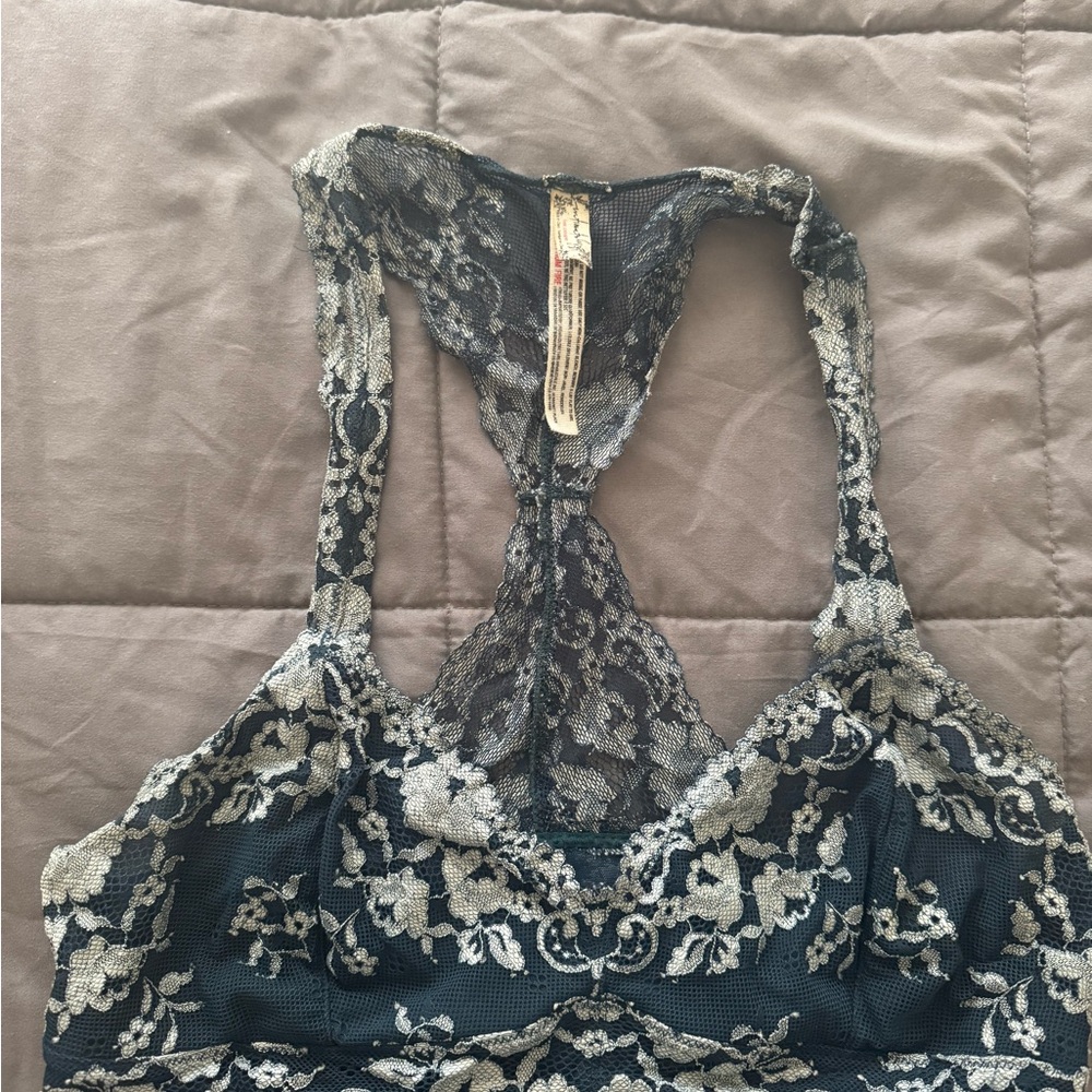 Free People Lace Bralette in Blue